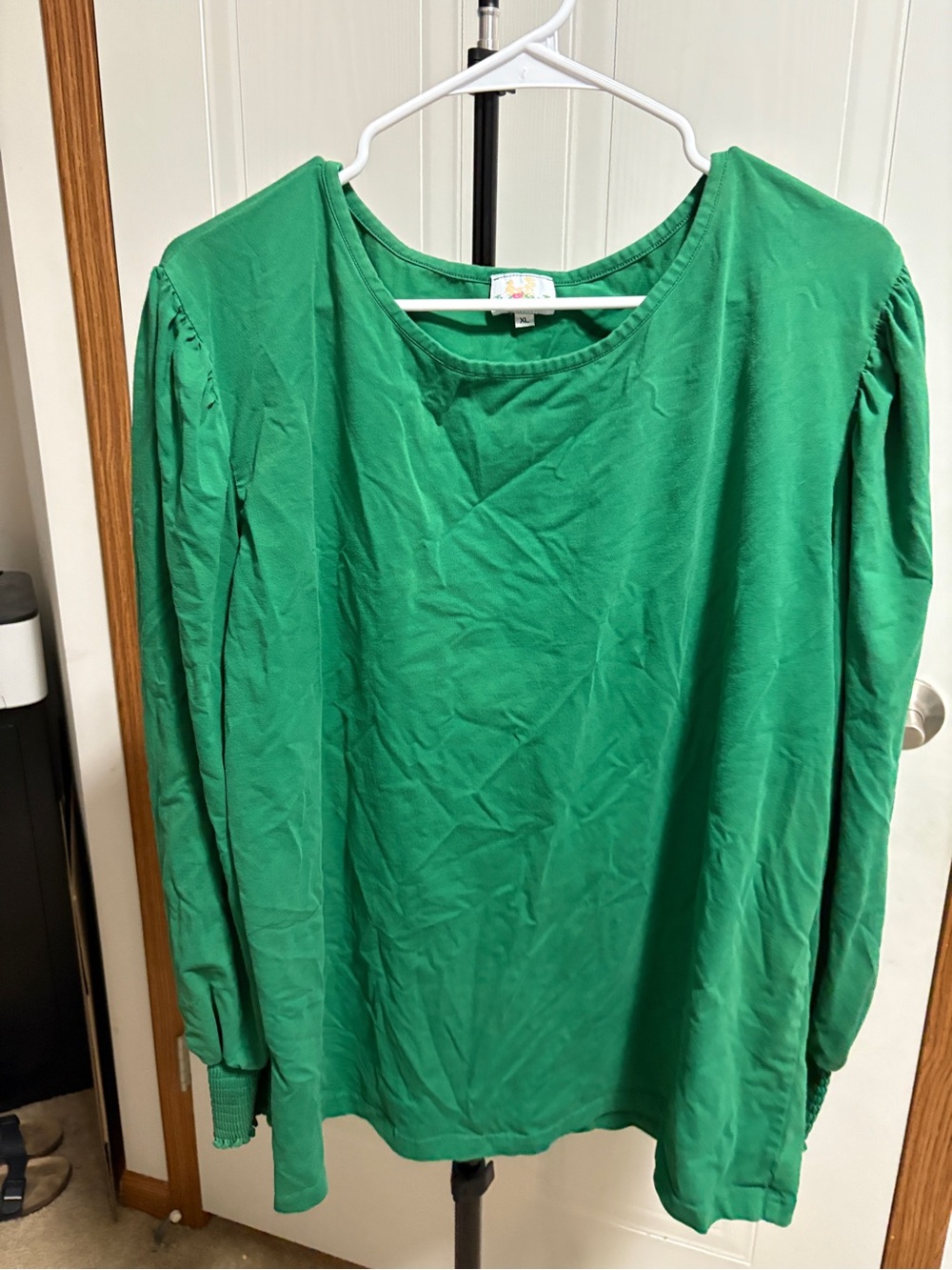 Classic Green Long-Sleeve Crewneck Shirt